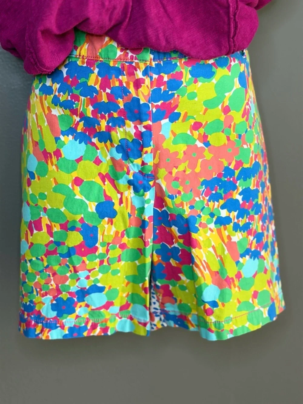 Talbots Weekend Floral Shorts 16P Bright Multicolor Summer Beachy Stretch Cute